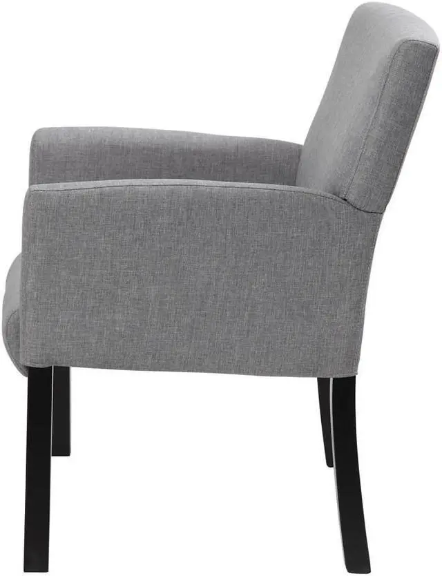 Alt view image 4 of 6 - Boss B659-MG Contemporary Guest Chair, 26" x 27" x 38.5", Linen-like - Grey