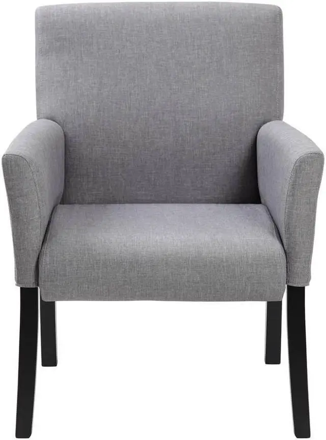 Alt view image 3 of 6 - Boss B659-MG Contemporary Guest Chair, 26" x 27" x 38.5", Linen-like - Grey