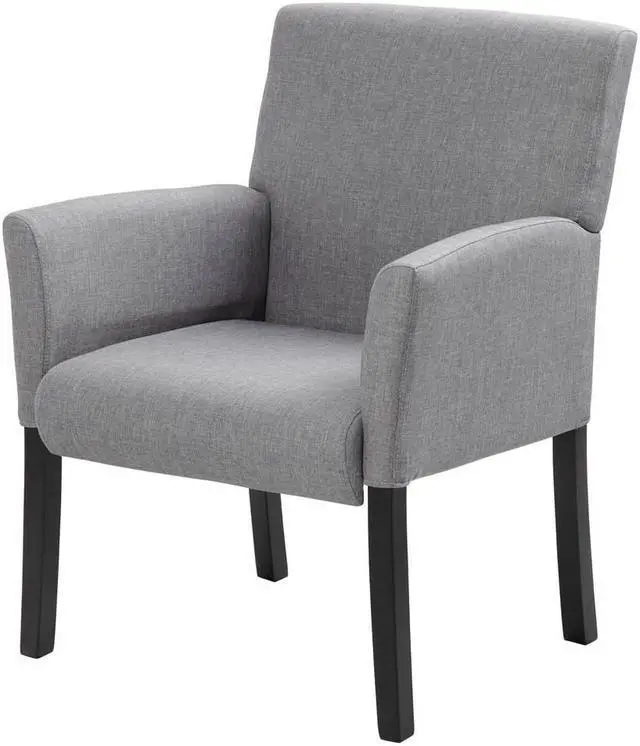 Alt view image 2 of 6 - Boss B659-MG Contemporary Guest Chair, 26" x 27" x 38.5", Linen-like - Grey