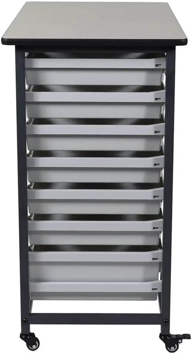 Alt view image 2 of 16 - Double Row Mobile Small Bin Storage Unit