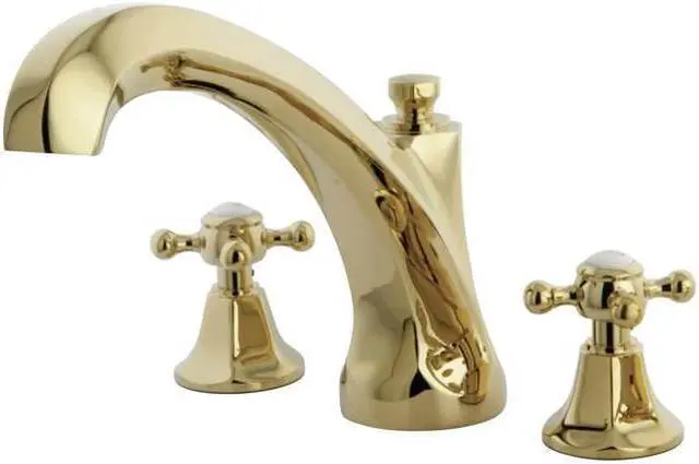 Main image of Two Handle Roman Tub Filler in Polished Brass by Kingston Brass