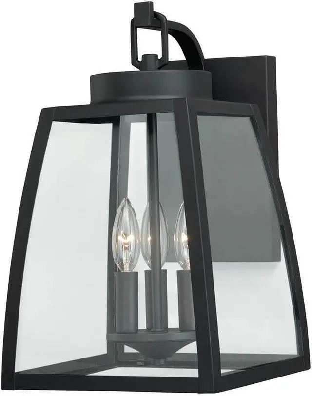 Alt view image 2 of 8 - Vaxcel Granville 10" Outdoor Wall Light, Oil Burnished Bronze, Clear - T0208