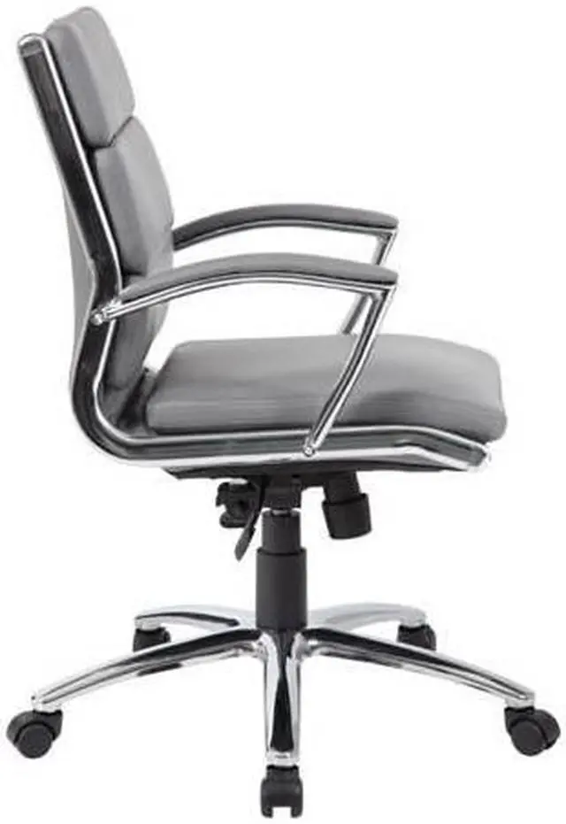 Alt view image 4 of 9 - Boss Office CaressoftPlus Executive Mid-Back Chair in Gray