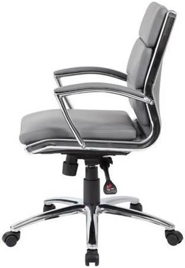 Alt view image 3 of 9 - Boss Office CaressoftPlus Executive Mid-Back Chair in Gray