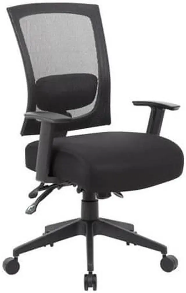 Alt view image 7 of 8 - Boss B6716-SS-BK Mesh Back 3 paddle Task Chair with Seat Slider, 25" x 26" x 38", Mesh - Black