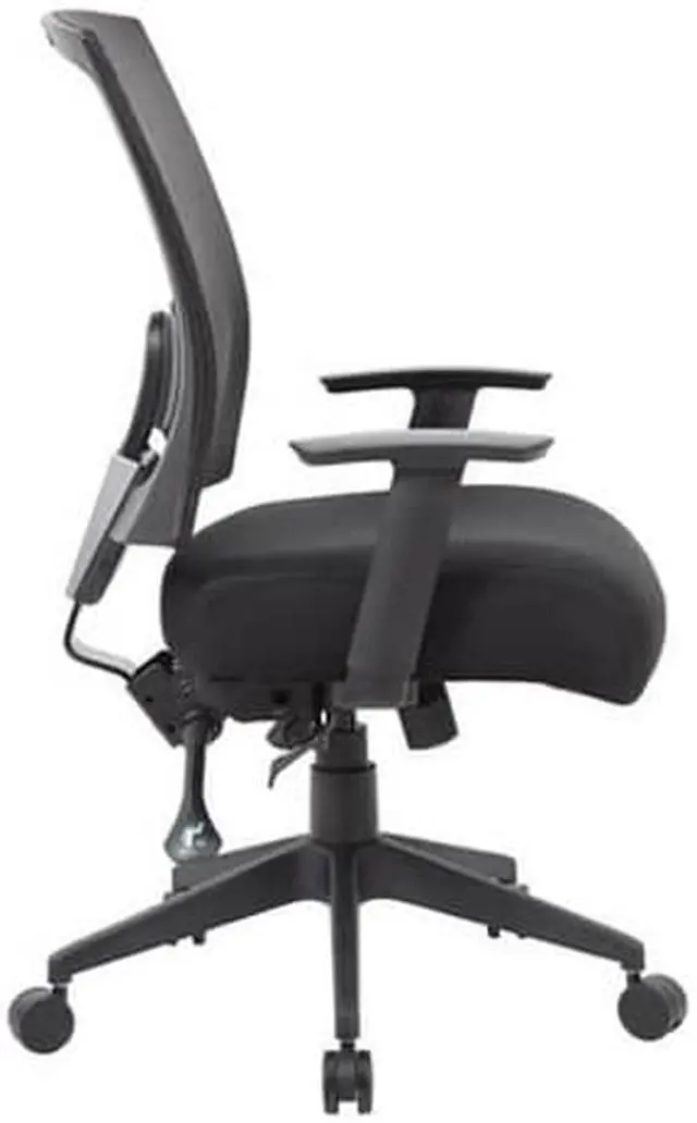 Alt view image 6 of 8 - Boss B6716-SS-BK Mesh Back 3 paddle Task Chair with Seat Slider, 25" x 26" x 38", Mesh - Black