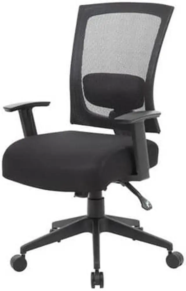Alt view image 4 of 8 - Boss B6716-SS-BK Mesh Back 3 paddle Task Chair with Seat Slider, 25" x 26" x 38", Mesh - Black