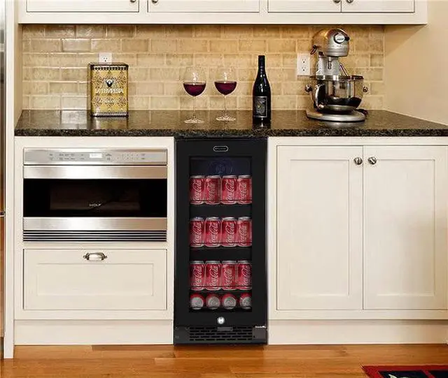 Alt view image 5 of 15 - Whynter Built-in Black Glass 80-can capacity 3.4 cu ft. Beverage Refrigerator