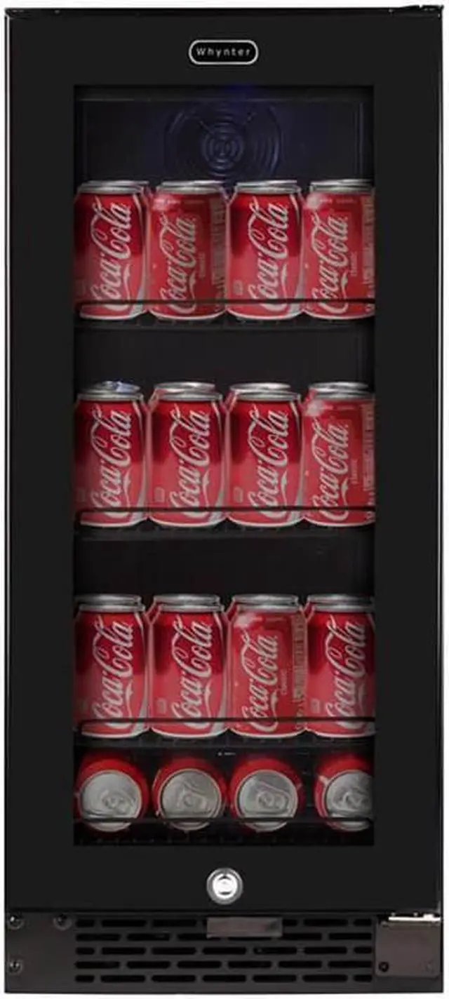Alt view image 2 of 15 - Whynter Built-in Black Glass 80-can capacity 3.4 cu ft. Beverage Refrigerator