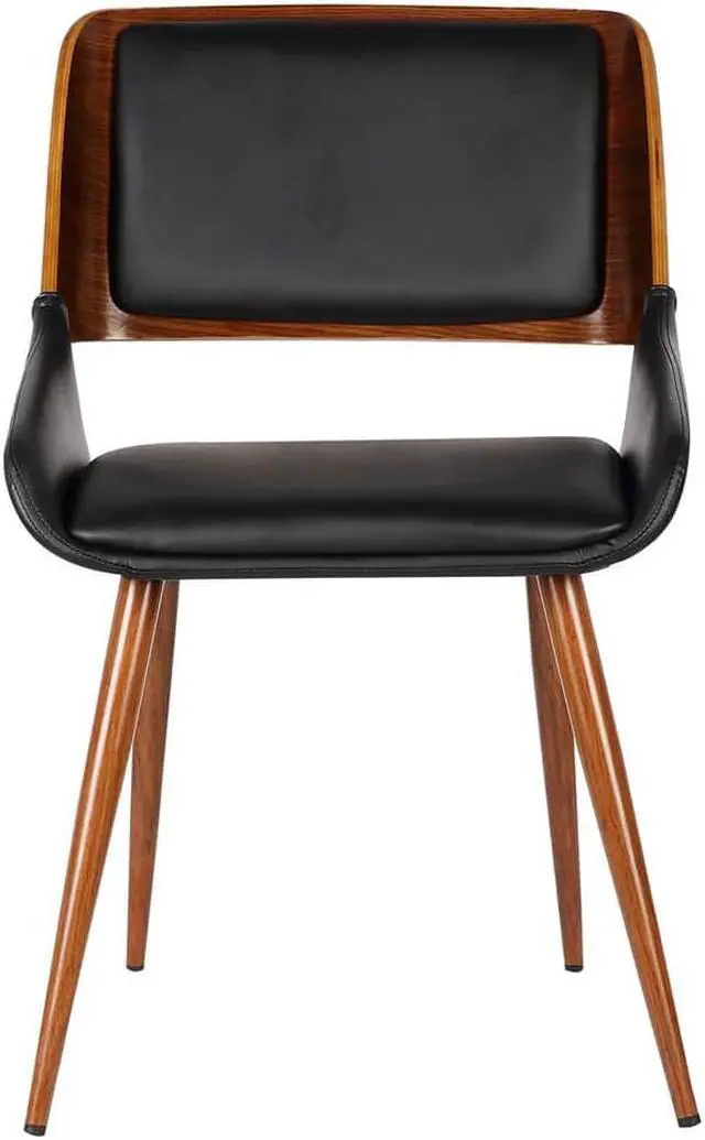 Alt view image 4 of 7 - Armen Living Panda Mid-Century Dining Chair in Walnut & Black