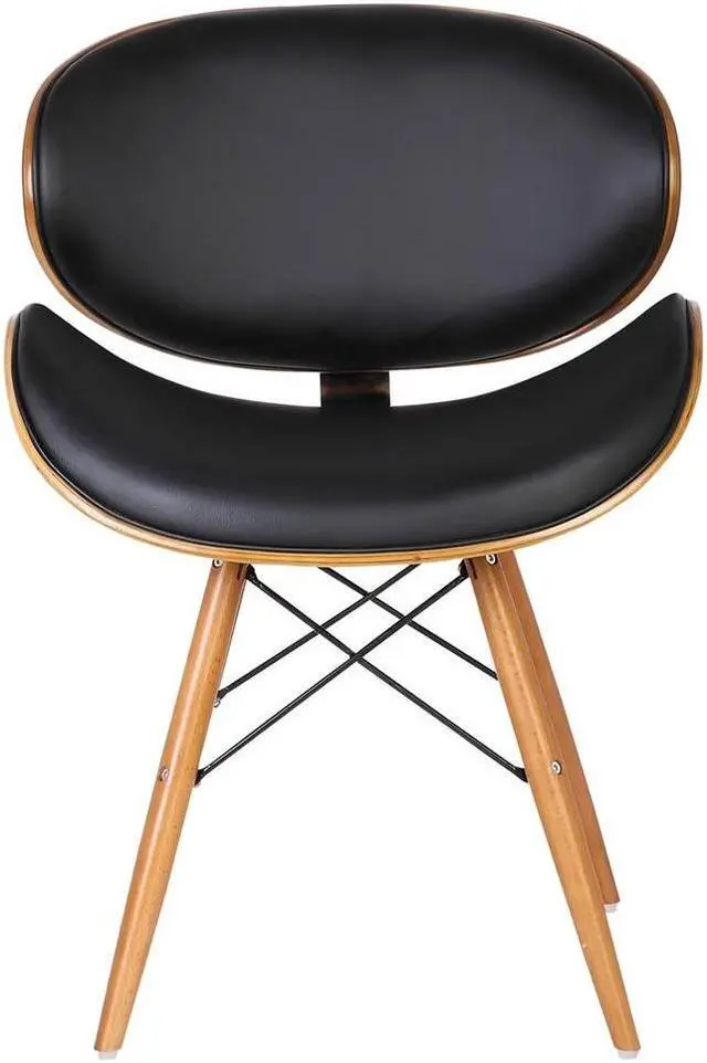 Alt view image 4 of 9 - Armen Living Cassie Mid-Century Dining Chair in Walnut & Black