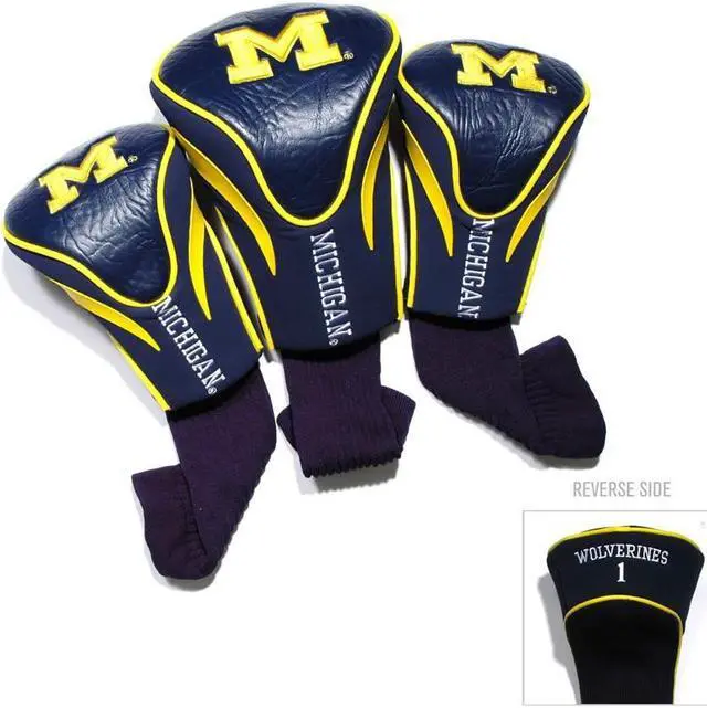 Alt view image 4 of 7 - Michigan Wolverines Ncaa 3 Pack Contour Fit Headcover