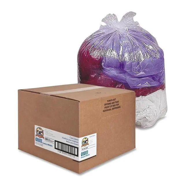 Alt view image 3 of 11 - Genuine Joe Trash Can Liners 16 Gallon .6Mil 24"x31" 500/CT Clear 01011