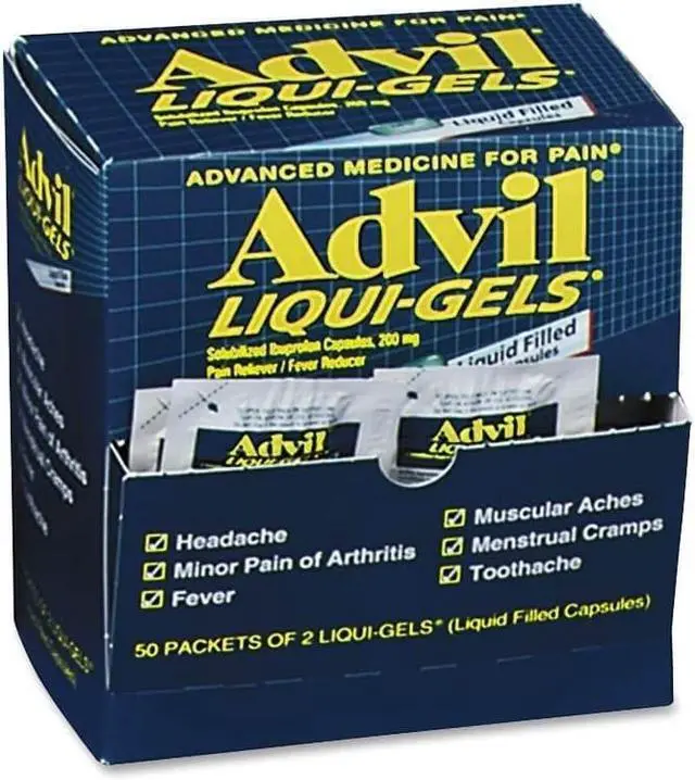 Alt view image 4 of 6 - Acme United Corporation ACM016902 Advil Liqui-Gels- Single Dose Med Pack- 2-PK