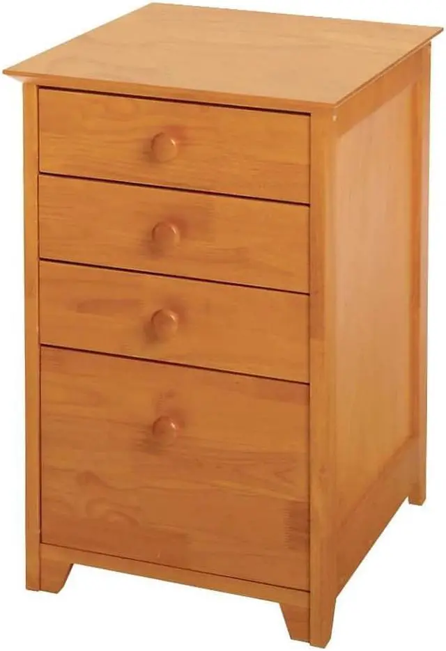 Alt view image 8 of 15 - Winsome 99428 Honey Beechwood FILE CABINET 4-DRAWER