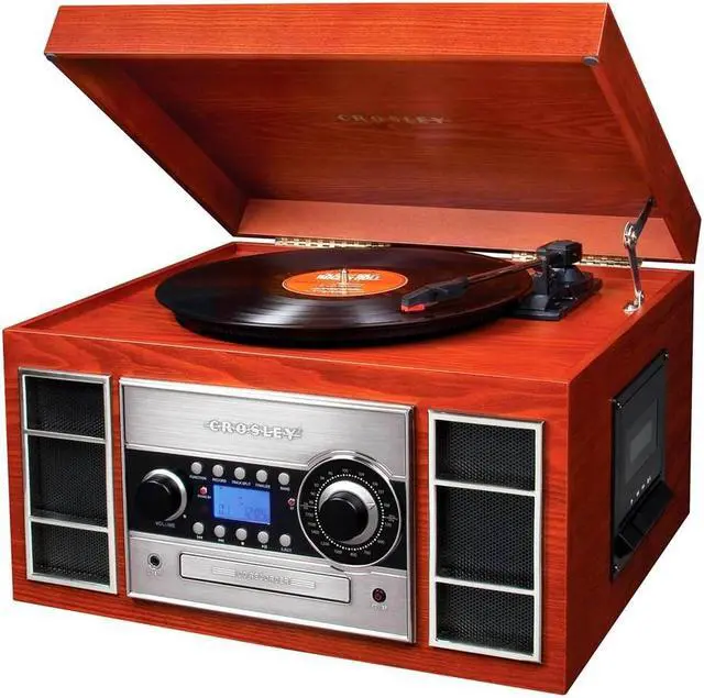 Alt view image 17 of 17 - Crosley Radio CR2413A-PA Memory Master II CD Recorder/USB (Paprika)
