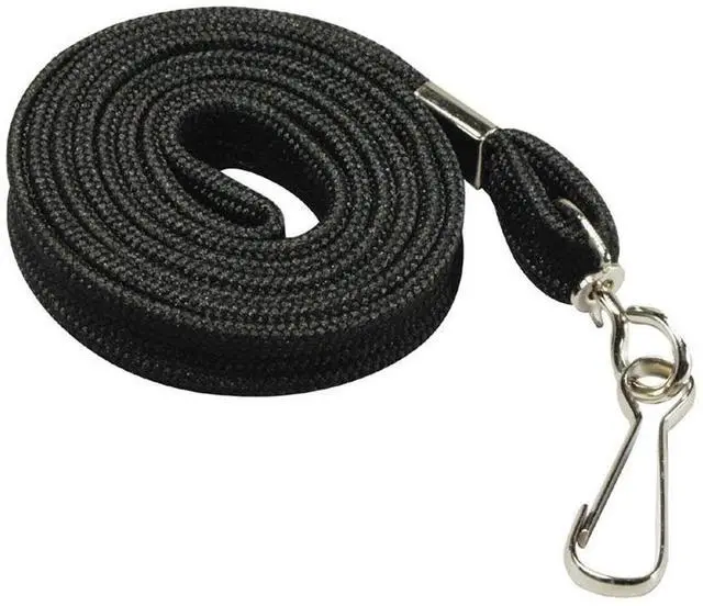 Alt view image 2 of 17 - Baumgartens Flat Lanyards With Hook 36" L 100/BX Black 65619