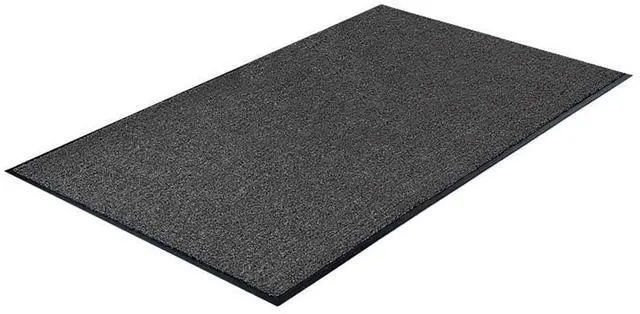 Alt view image 2 of 13 - Genuine Joe Indoor Mat Moisture Absorbent Vinyl Back 4'x6' Charcoal 56462