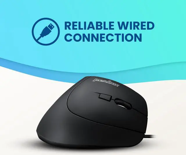 Alt view image 5 of 7 - Perixx PERIMICE-515 Wired Ergonomic Vertical Mouse, 6 Button Optical Natural Ergo Mouse with 2 Level Switch 1000/1600, Right Handed