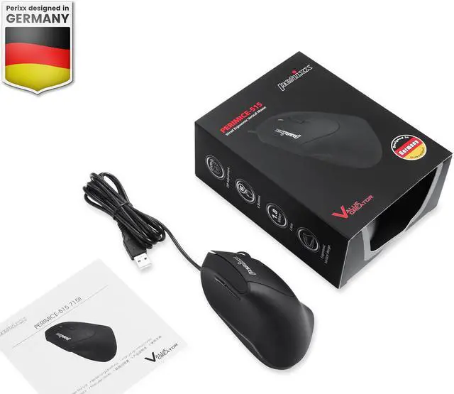 Alt view image 7 of 7 - Perixx PERIMICE-515 Wired Ergonomic Vertical Mouse, 6 Button Optical Natural Ergo Mouse with 2 Level Switch 1000/1600, Right Handed