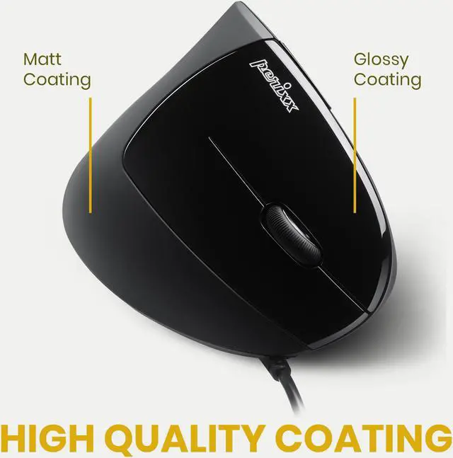 Alt view image 4 of 7 - Perixx PERIMICE-513N Wired USB Ergonomic Vertical Mouse 1000/1600 DPI 6 Button Design