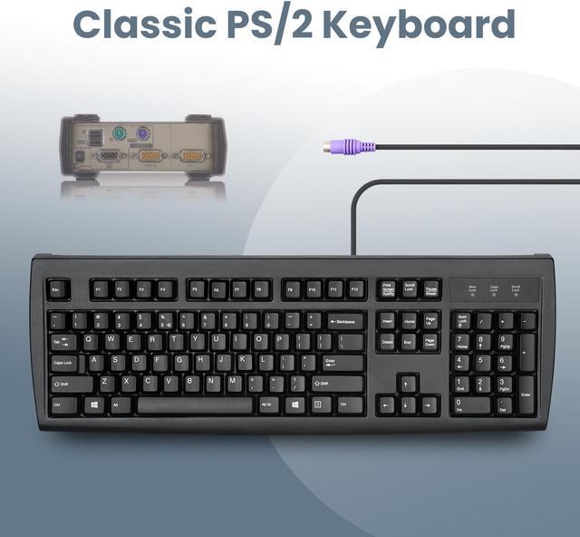 Perixx Periboard-107 Wired PS/2 Full Size Retro Keyboard with