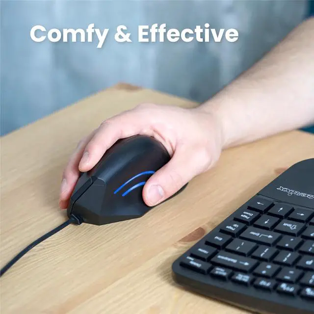 Alt view image 5 of 9 - Perixx PERIMICE-508 Wired Programmable Vertical Ergonomic Mouse, Natural Vertical Mouse with 5 Programmable Buttons and 2 Level DPI, Right Handed