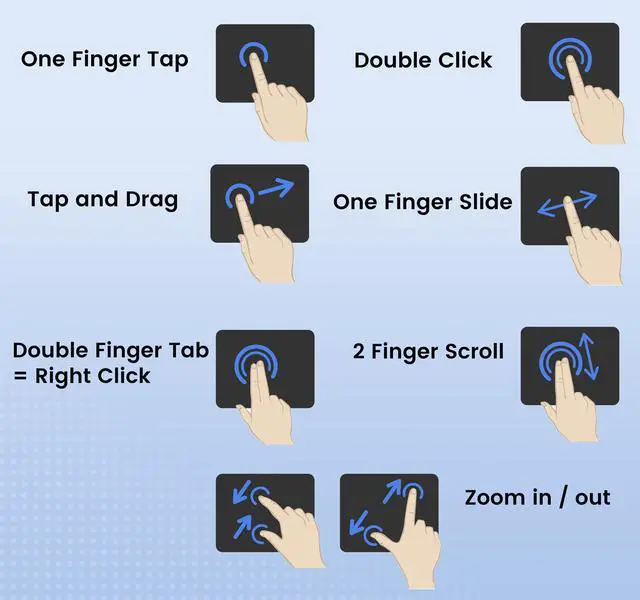 Alt view image 5 of 13 - Perixx PERIPAD-504 Wired USB Multigesture Touchpad Large Tracking Surface Left & Right Buttons