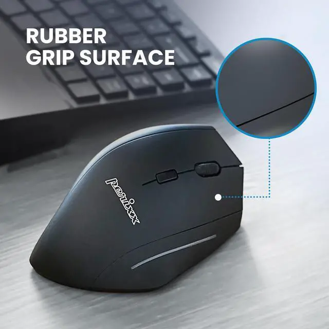 Alt view image 3 of 8 - Perixx PERIMICE-608 Wireless 2.4 Vertical Ergonomic Mouse 5 Programmable 3 DPI Levels