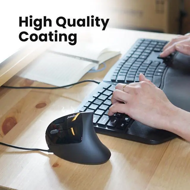 Alt view image 6 of 7 - Perixx PERIMICE-513L Wired Left Handed Vertical Ergonomic Mouse 1000/1600 DPI 6 Buttons