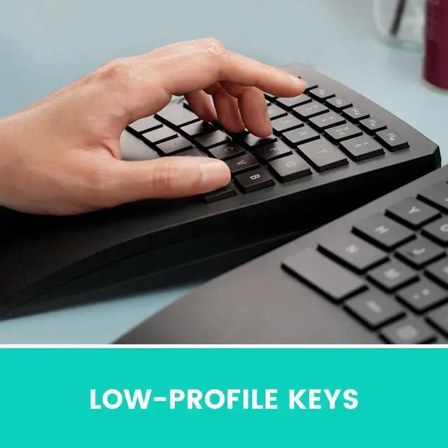 Alt view image 5 of 7 - Perixx PERIBOARD-624B US, Wireless Ergonomic Split Keyboard