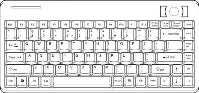 Alt view image 2 of 14 - Perixx PERIBOARD-505H PLUS, Wired USB Trackball Keyboard - Built-in 2x USB 2.0 Hubs - Mini Design - Fit with Professional or Industrial Use - Built inTrackball - US English Layout