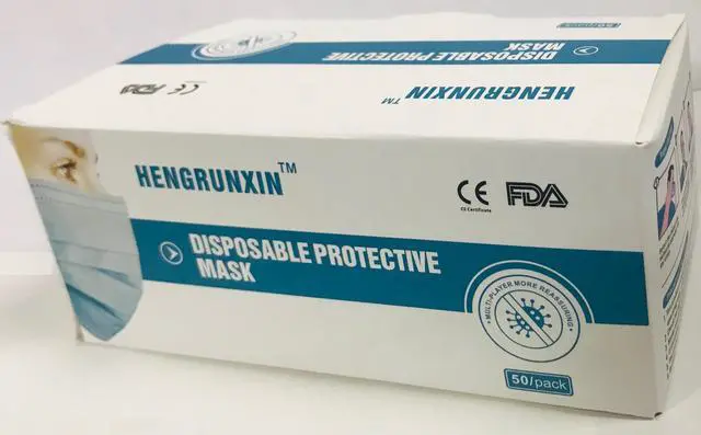 Alt view image 2 of 6 - 3-Layer Non-woven Melt Blown Disposable Protective Face Mask (CE, FDA) - 50pcs/ box - Fast Delivery