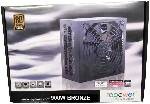 Alt view image 4 of 6 - TOPOWER TOP-900WB 900W Power Supply EPS12V/ATX12V v2.3 SLI Ready, CrossFire Ready, 80 PLUS BRONZE Certified, Full Modular Active PFC