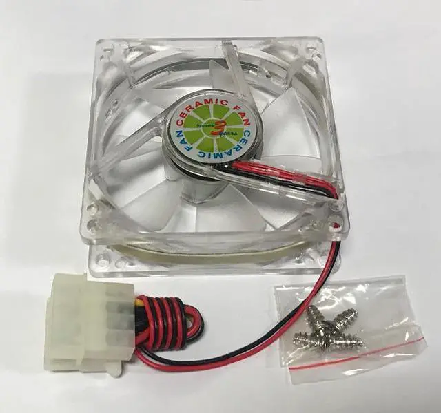Alt view image 2 of 3 - EPOWER 8025 8CM 80MM CASE FAN CERAMIC BEARING GREEN LED SILENT FAN