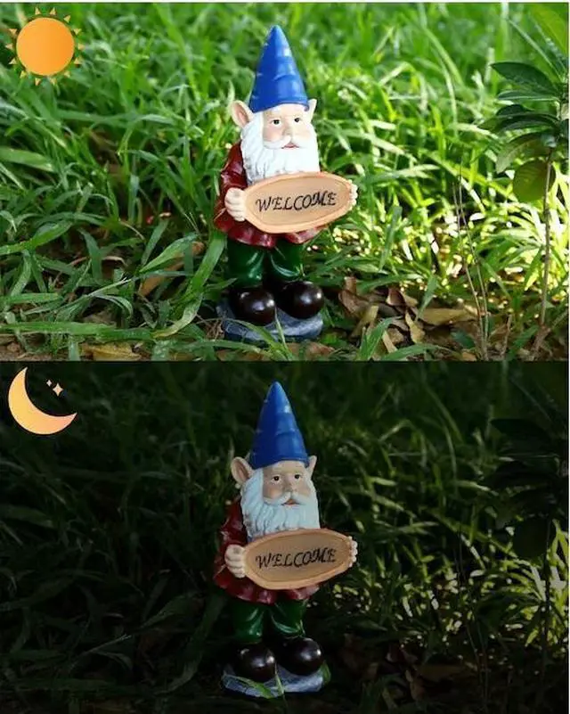 Alt view image 2 of 2 - Garden Gnome with High-Power Solar Spotlight
Garden Gnome Statue Decor 45-Lumen 0.11-Watt Multicolor Solar LED Outdoor Path Light (2500 K)