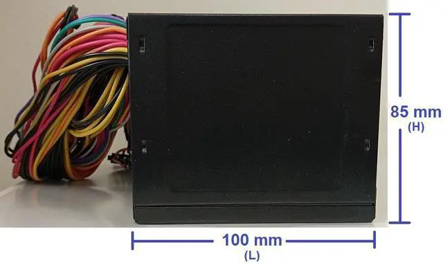Alt view image 4 of 4 - TOPOWER TOP-350PS3, 350W Micro PS3 ATX12V Black Power Supply With AUX 6 Pin and -5V, 5.9"(W)x3.94"(L)x3.35"(H)