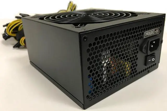 Alt view image 3 of 5 - TOPOWER 1600W GPU Mining Power Supply For BTC/BCH/ETC/ETH/LTC/ XMR/XRP/ZEC etc, Ethereum Crypto Coin Mining Miner, Support 8 Graphics Card For ATX Mining Rig, AC Input 100 - 240V