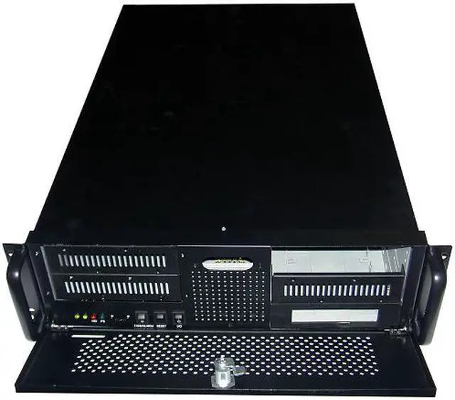 Alt view image 3 of 5 - TOPOWER TP-3066B-600 3U BLACK RACKMOUNT SERVER CASE WITH 3U 600W POWER SUPPLY, 5 EXTERNAL 5.25" BAY, DOOR