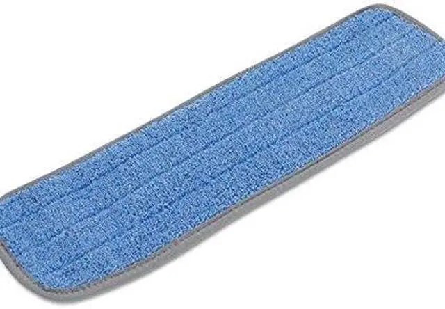 Alt view image 3 of 15 - Boardwalk Microfiber Mop Head Blue 18 x 5 100% Split Microfiber Velcro Backing Dozen MFM185BCFDZ