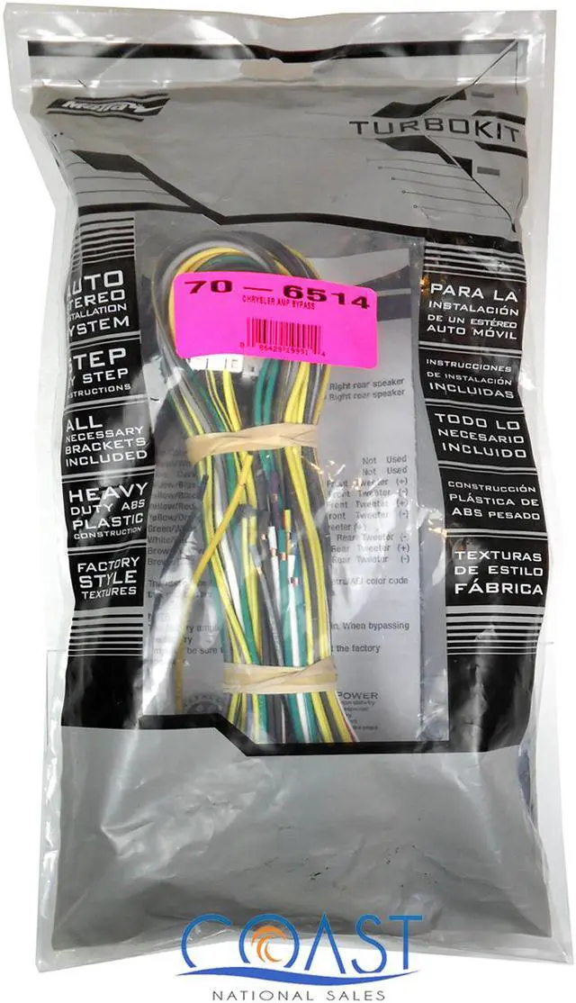 Alt view image 2 of 7 - Metra 70-6514 Wiring Harness Amplifier/Amp for Select Chrysler / Dodge / Jeep