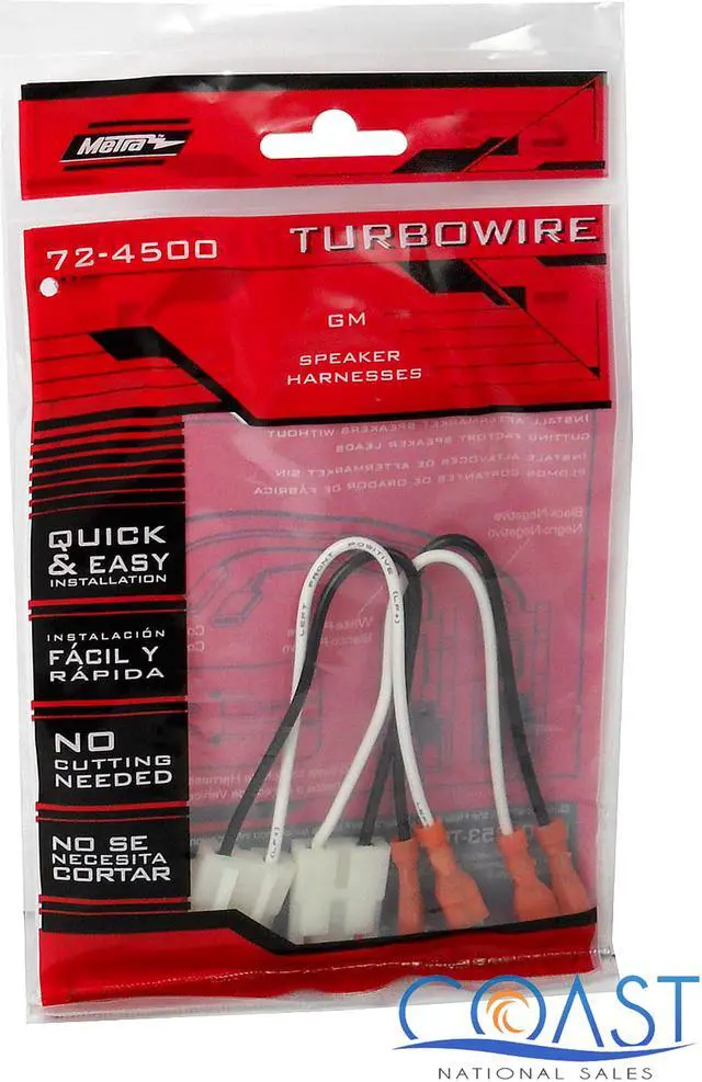 Alt view image 3 of 11 - Metra 72-4500
Speaker Connectors for GMC Vehicles