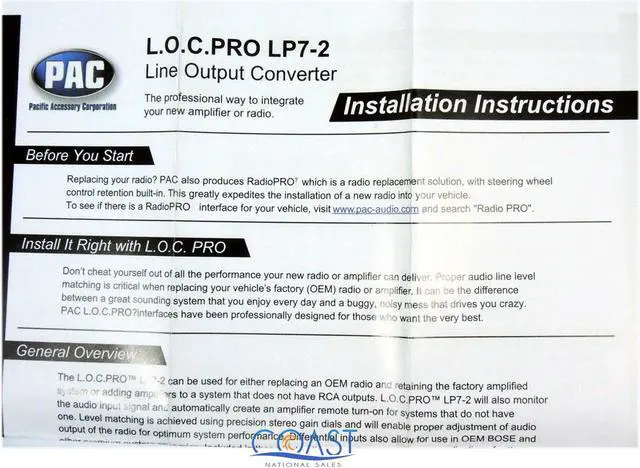 Alt view image 4 of 17 - PAC LP7-2 Universal 2-Channel Line Output Converter with Remote Turn-On Circuit