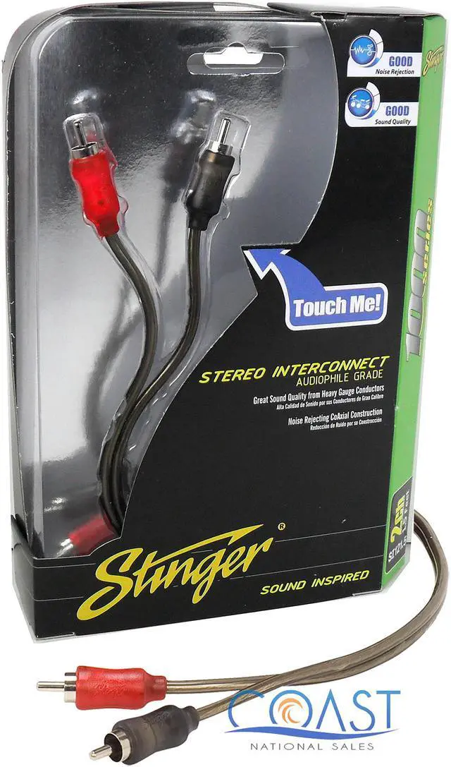 Alt view image 2 of 8 - STINGER SI121.5 CAR AUDIO 1000 SERIES 1.5FOOT RCA CABLE 2 CHANNEL STEREO TWISTED