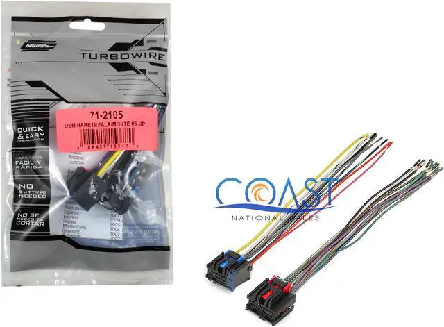 Alt view image 2 of 5 - METRA 71-2105 IMPALA / MONTE CARLO 2006 - UP REVERSE WIRING HARNESS TO RADIO NEW