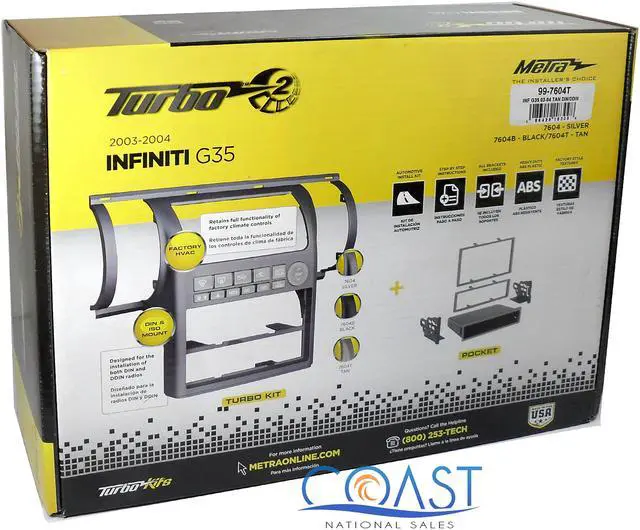 Alt view image 3 of 9 - METRA 99-7604T SINGLE / DOUBLE DIN DASH INSTALL KIT FOR 2003-2004 INFINITI  G35