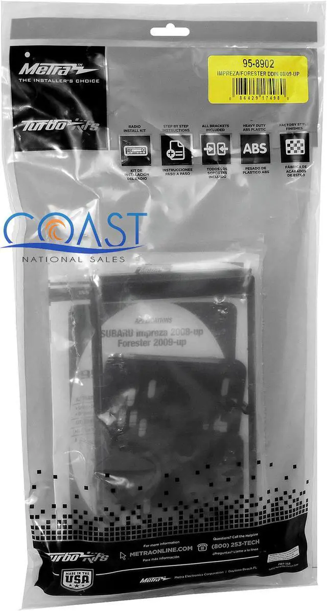 Alt view image 3 of 10 - Metra 95-8902 Double-DIN Installation Kit for 2008 and Up Subaru Impreza/2009 through 2013 Forester