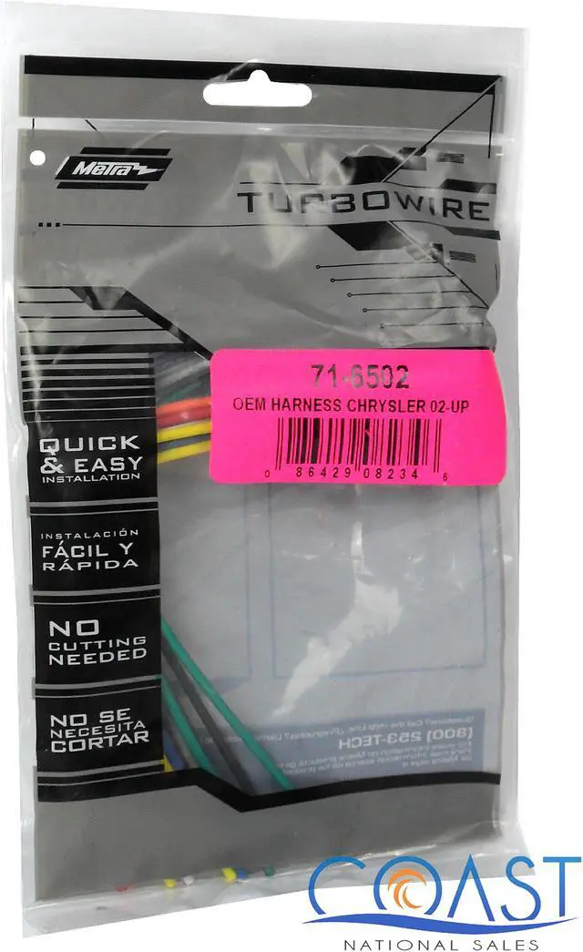 Alt view image 2 of 7 - METRA 71-6502 CHRYSLER 2002 - UP REVERSE WIRING HARNESS W/ 22 PIN CONNECTOR NEW