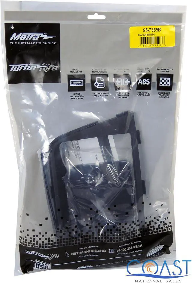 Alt view image 2 of 6 - New Metra 95-7355B 2014 And Up Kia Sorento Dbl Din Car Stereo Install Dash Ki