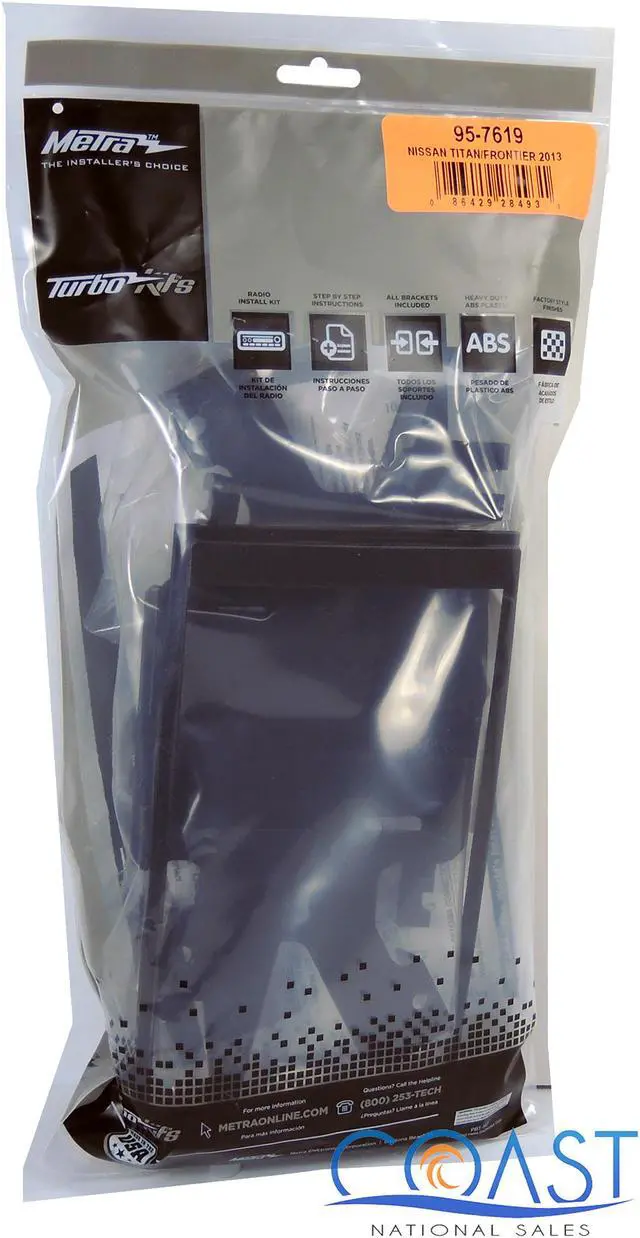 Alt view image 2 of 13 - Metra 95-7619 Double DIN Install Dash Kit for 2013-up Nissan Titan/Frontier